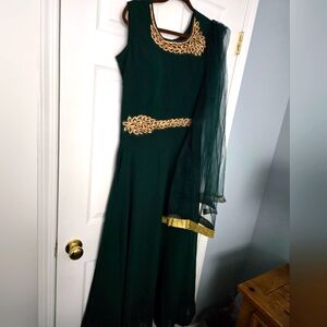 NEW Deep Green Anarkali